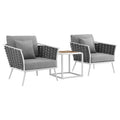 outdoor 3 Piece Outdoor Patio Aluminum Sectional Sofa Set