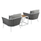 outdoor 3 Piece Outdoor Patio Aluminum Sectional Sofa Set