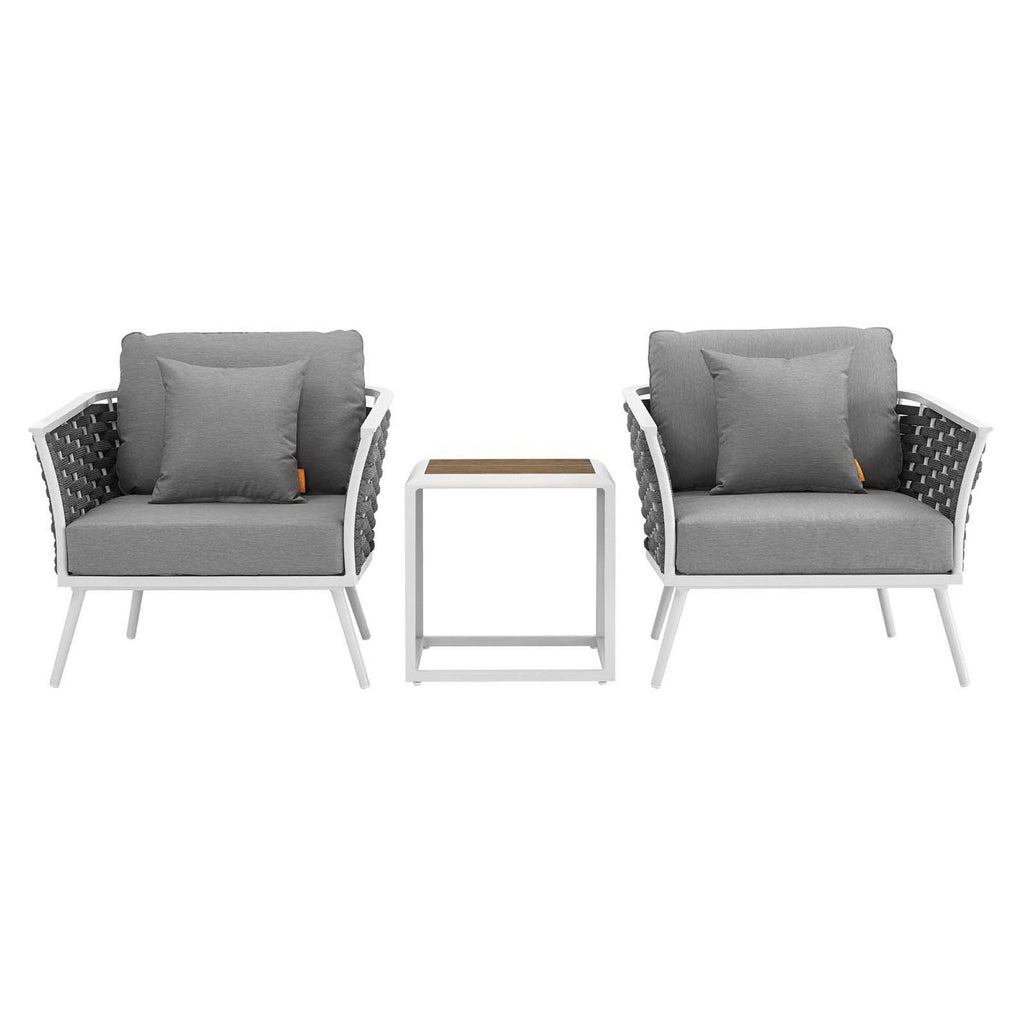 outdoor 3 Piece Outdoor Patio Aluminum Sectional Sofa Set