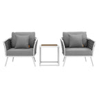 outdoor 3 Piece Outdoor Patio Aluminum Sectional Sofa Set