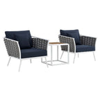 outdoor 3 Piece Outdoor Patio Aluminum Sectional Sofa Set