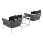 outdoor 3 Piece Outdoor Patio Aluminum Sectional Sofa Set