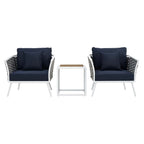 outdoor 3 Piece Outdoor Patio Aluminum Sectional Sofa Set