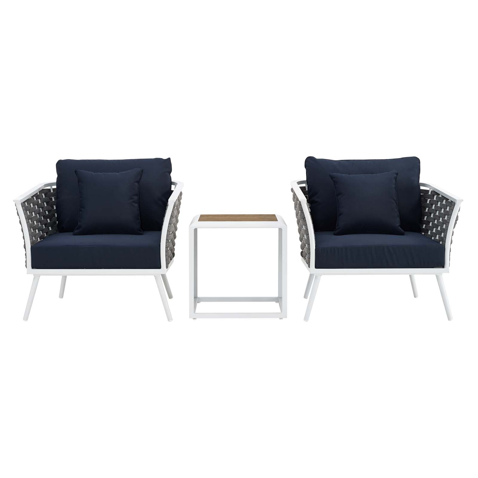 outdoor 3 Piece Outdoor Patio Aluminum Sectional Sofa Set
