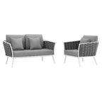 outdoor 2 Piece Outdoor Aluminum Sectional Sofa Set