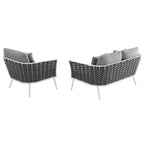 outdoor 2 Piece Outdoor Aluminum Sectional Sofa Set