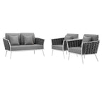 outdoor 3 Piece Outdoor Aluminum Sectional Sofa Set