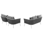 outdoor 3 Piece Outdoor Aluminum Sectional Sofa Set