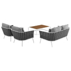 outdoor 4 Piece Outdoor Aluminum Sectional Sofa Set