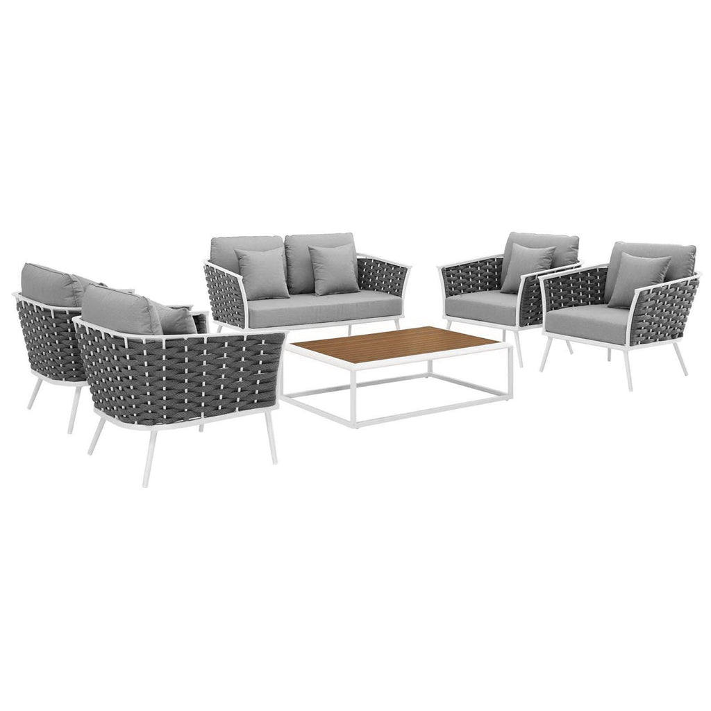 outdoor 6 Piece Outdoor Aluminum Sectional Sofa Set