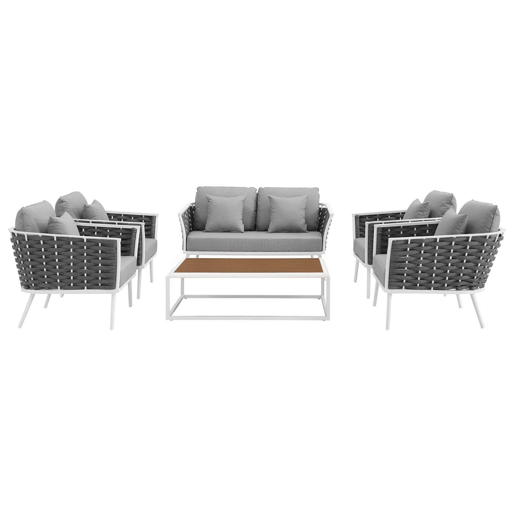 outdoor 6 Piece Outdoor Aluminum Sectional Sofa Set