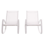 Traveler Rocking Lounge Chair Outdoor Patio Mesh Sling Set of 2