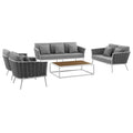 outdoor 5 Piece Outdoor Aluminum Sectional Sofa Set