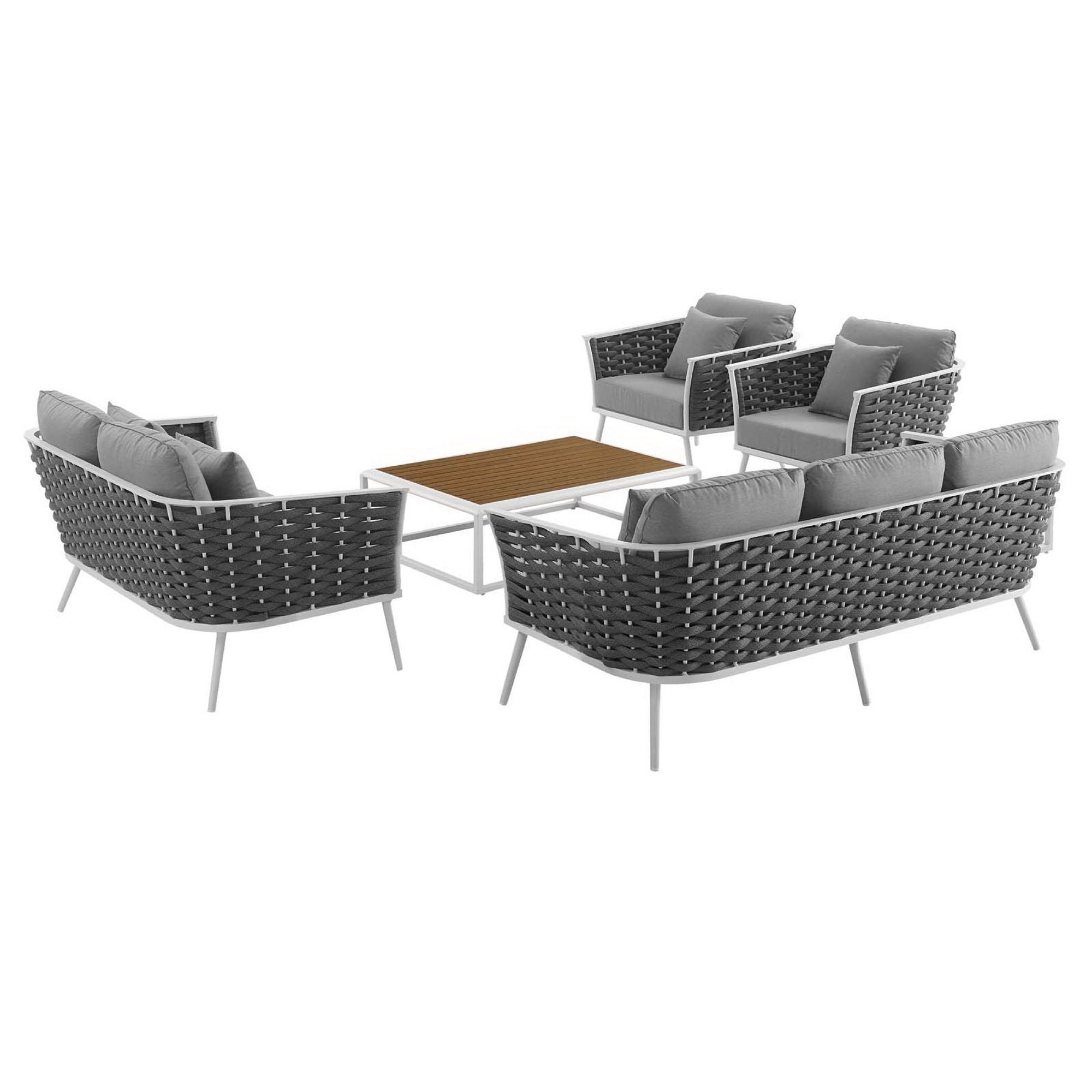 outdoor 5 Piece Outdoor Aluminum Sectional Sofa Set