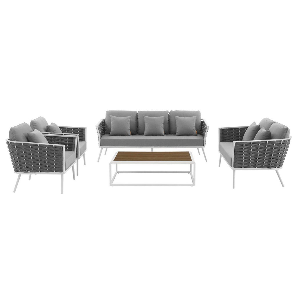 outdoor 5 Piece Outdoor Aluminum Sectional Sofa Set