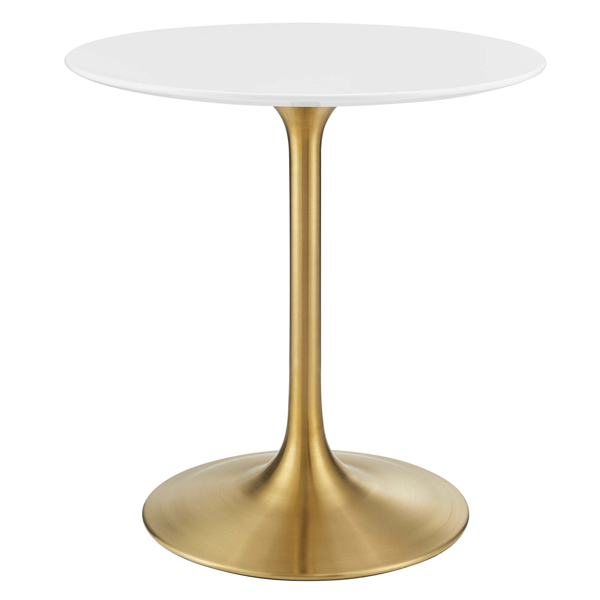 Lippa Round 28" Dining Table - EEI-3208-GLD-WHI
