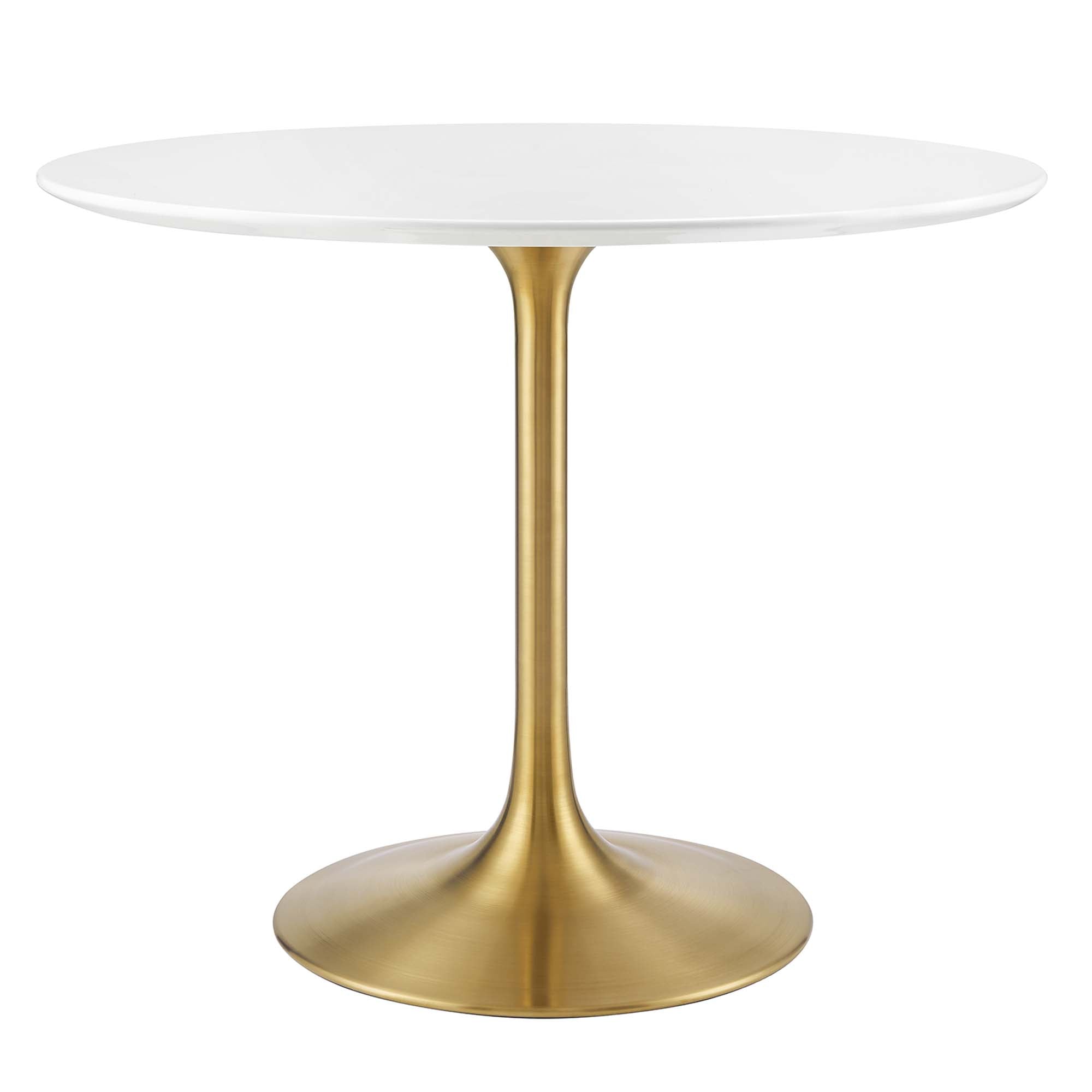 Lippa Round 36" Dining Table - EEI-3209-GLD-WHI