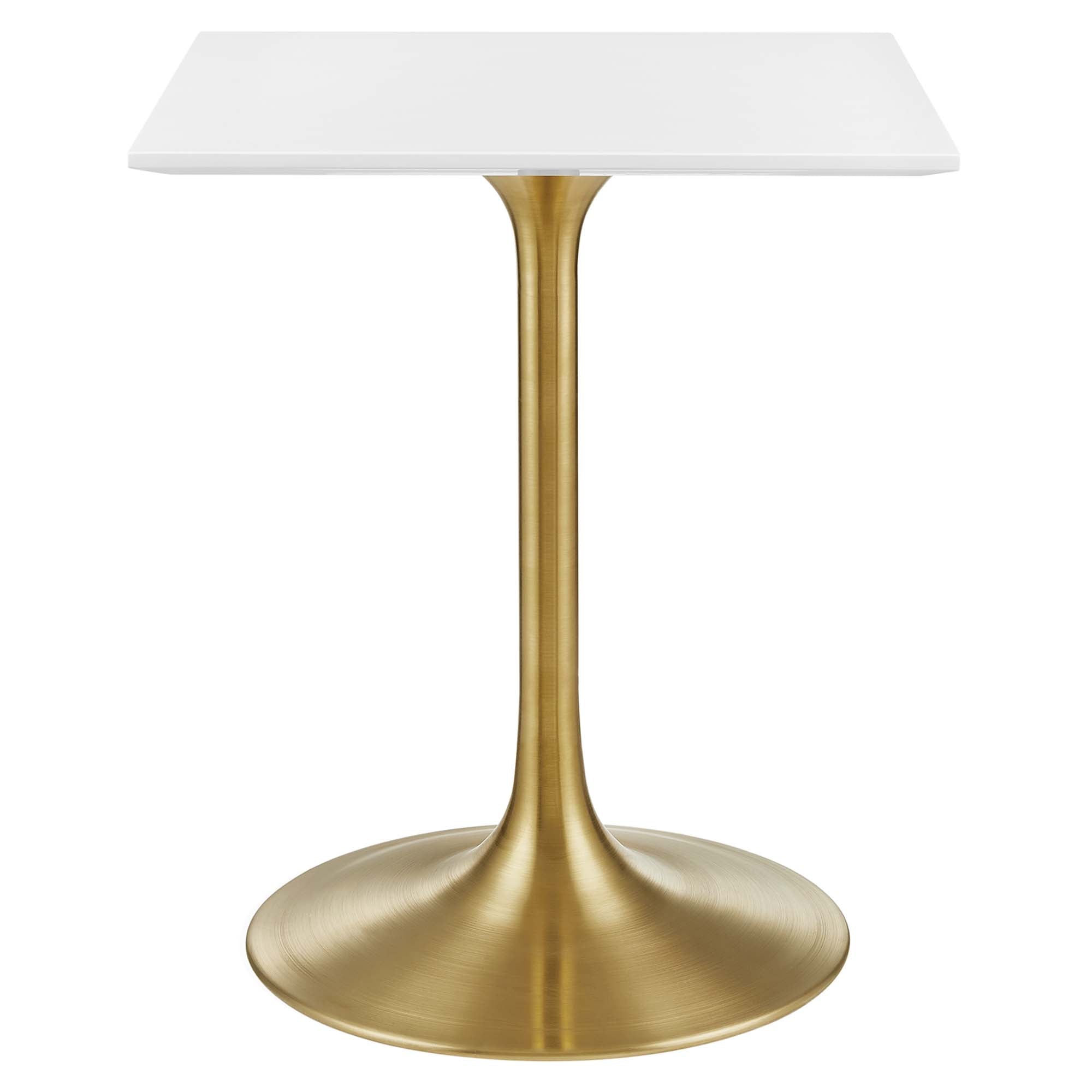 Lippa Square Wood Dining Table - EEI-3210-GLD-WHI