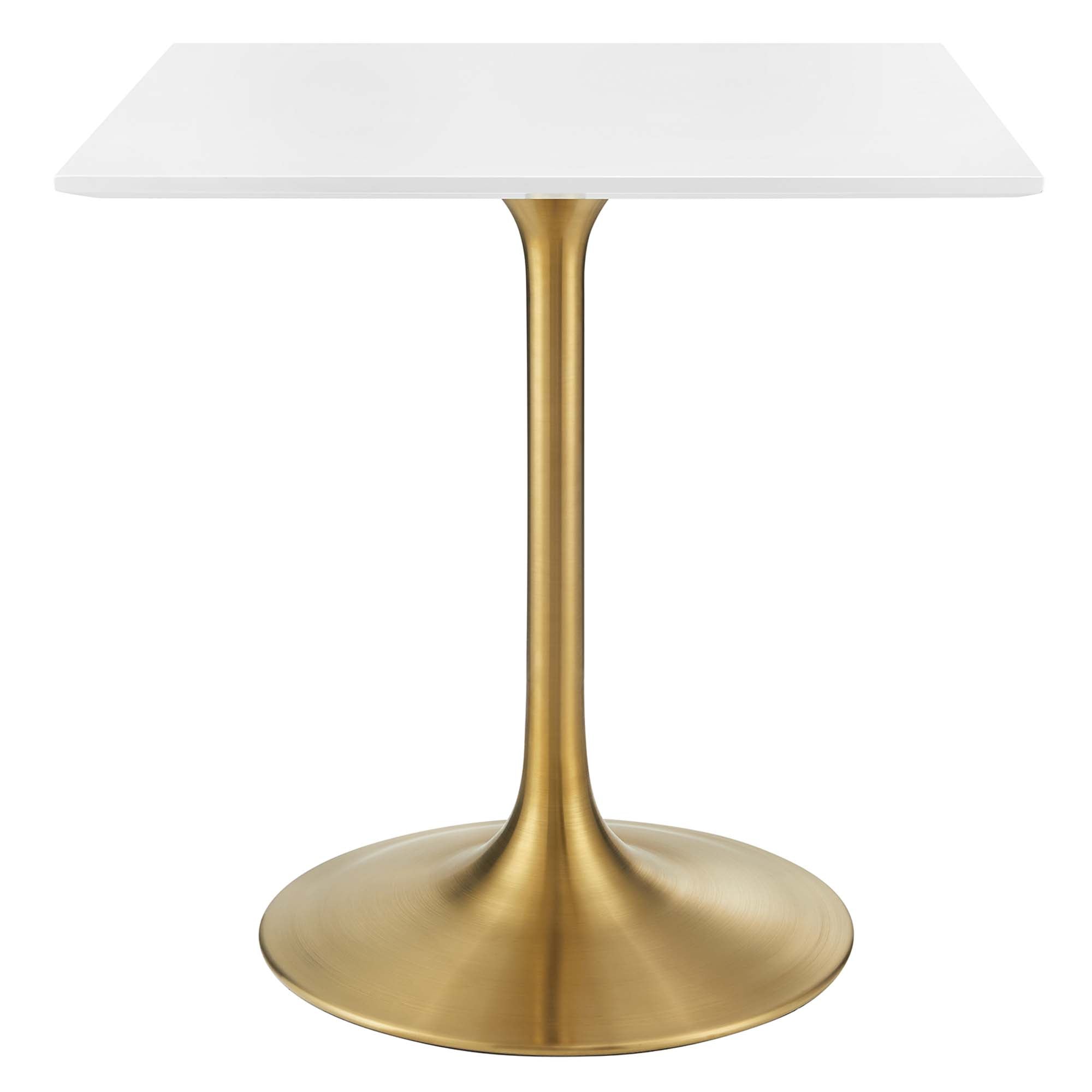 Lippa Square Wood Dining Table - EEI-3211-GLD-WHI