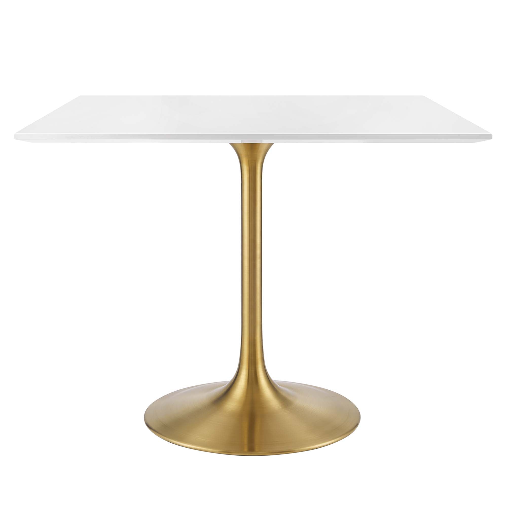 Lippa Square Wood Dining Table - EEI-3212-GLD-WHI
