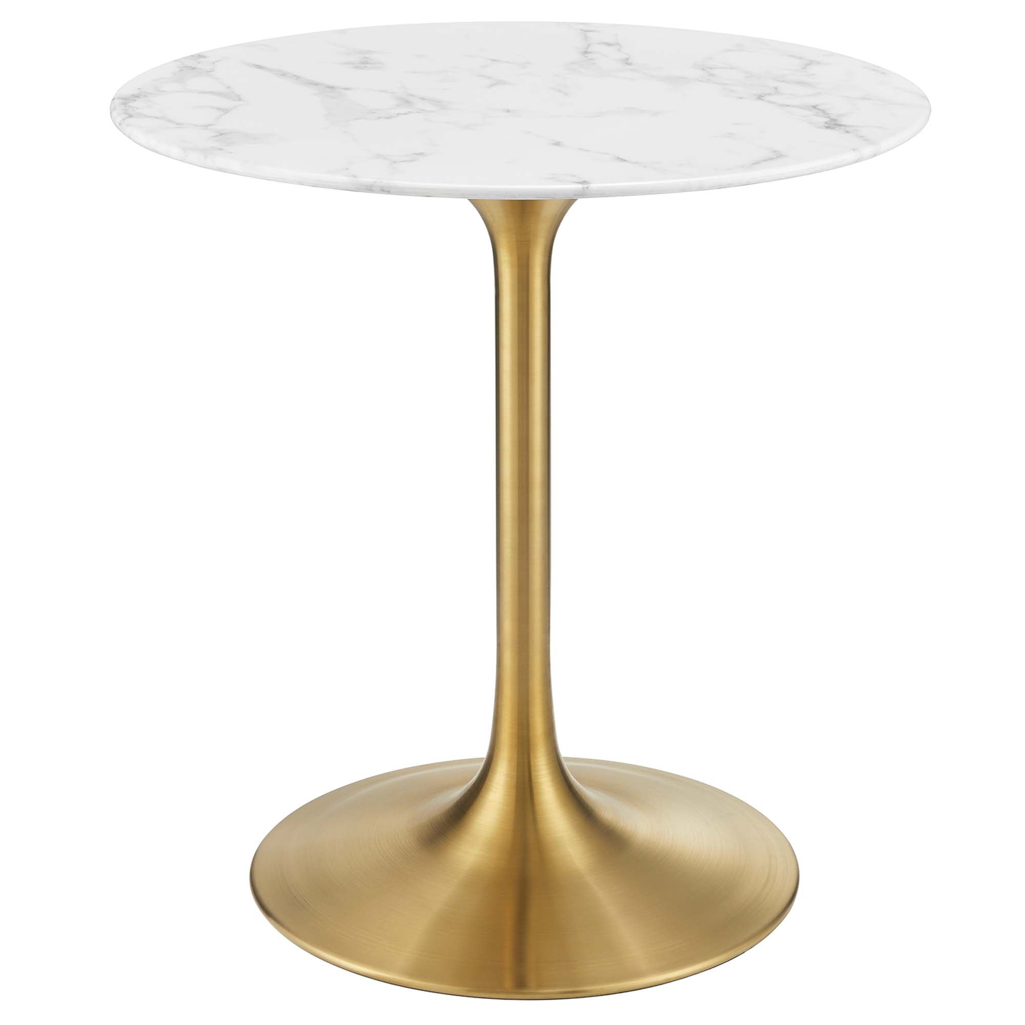 Lippa Round 28" Dining Table - EEI-3213-GLD-WHI