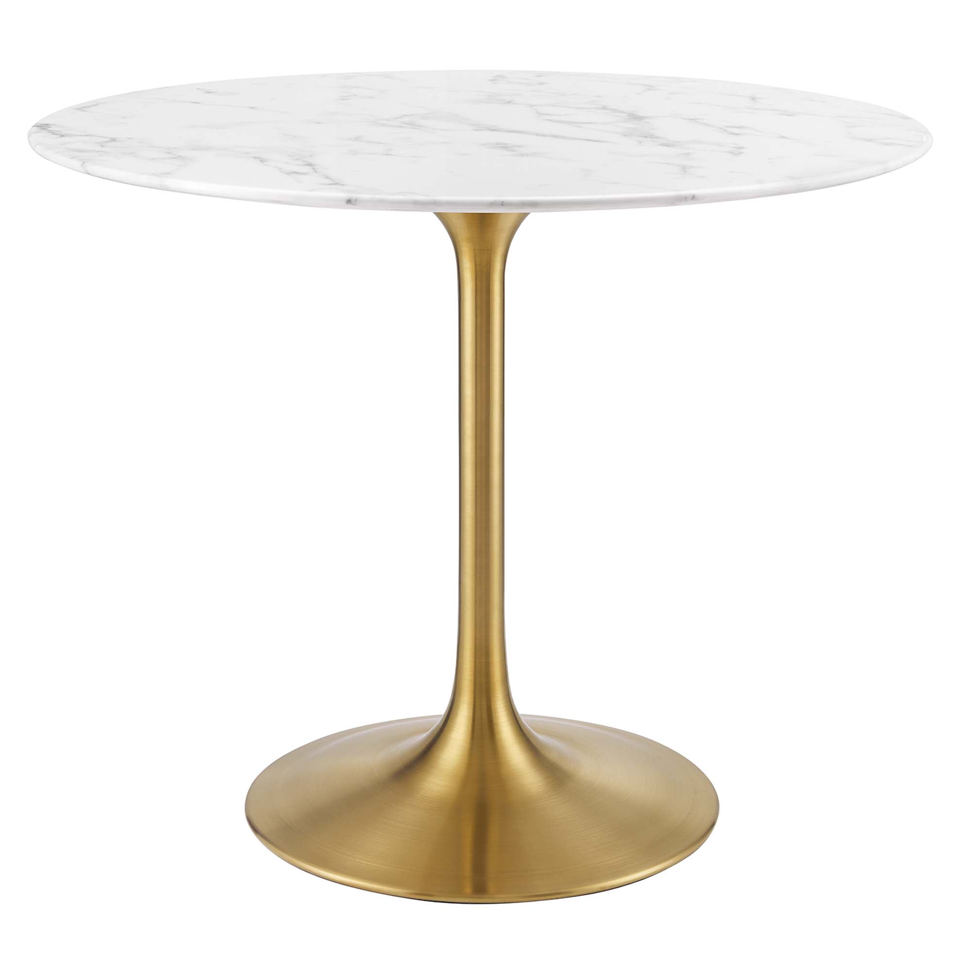 Lippa Round 36" Dining Table - EEI-3214-GLD-WHI