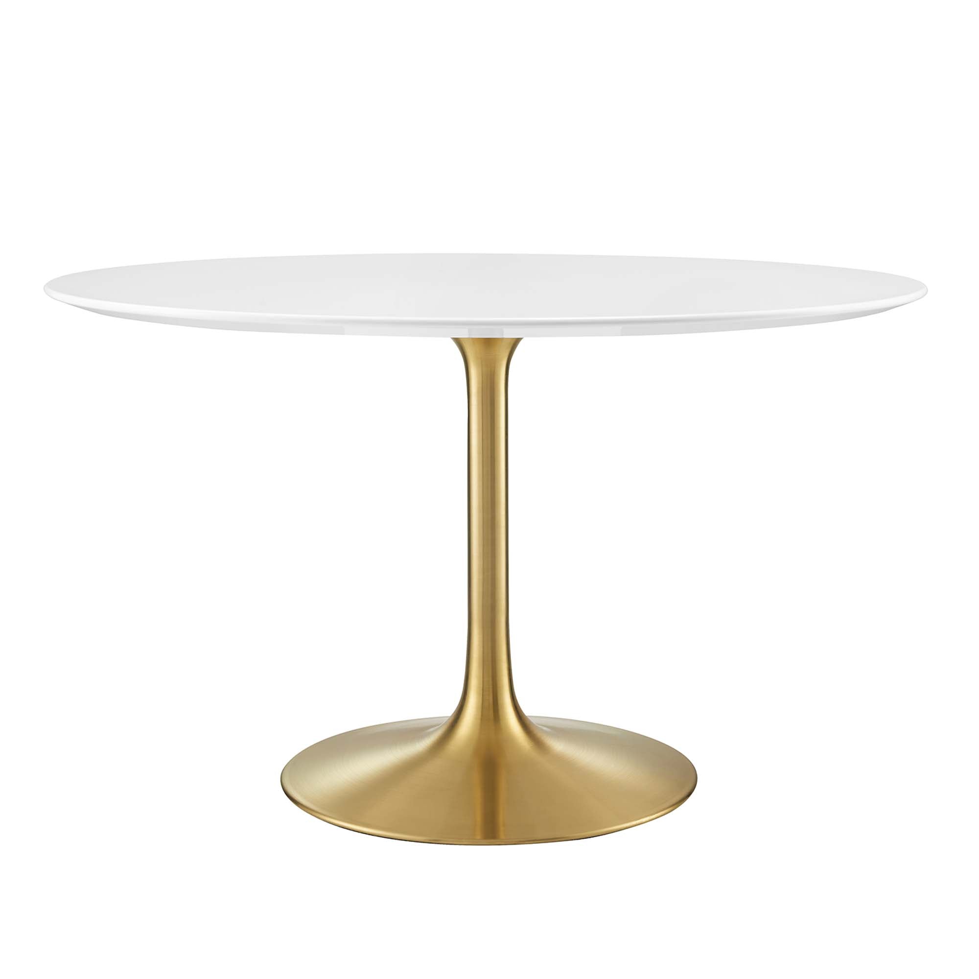 Lippa Round 48" Dining Table - EEI-3227-GLD-WHI