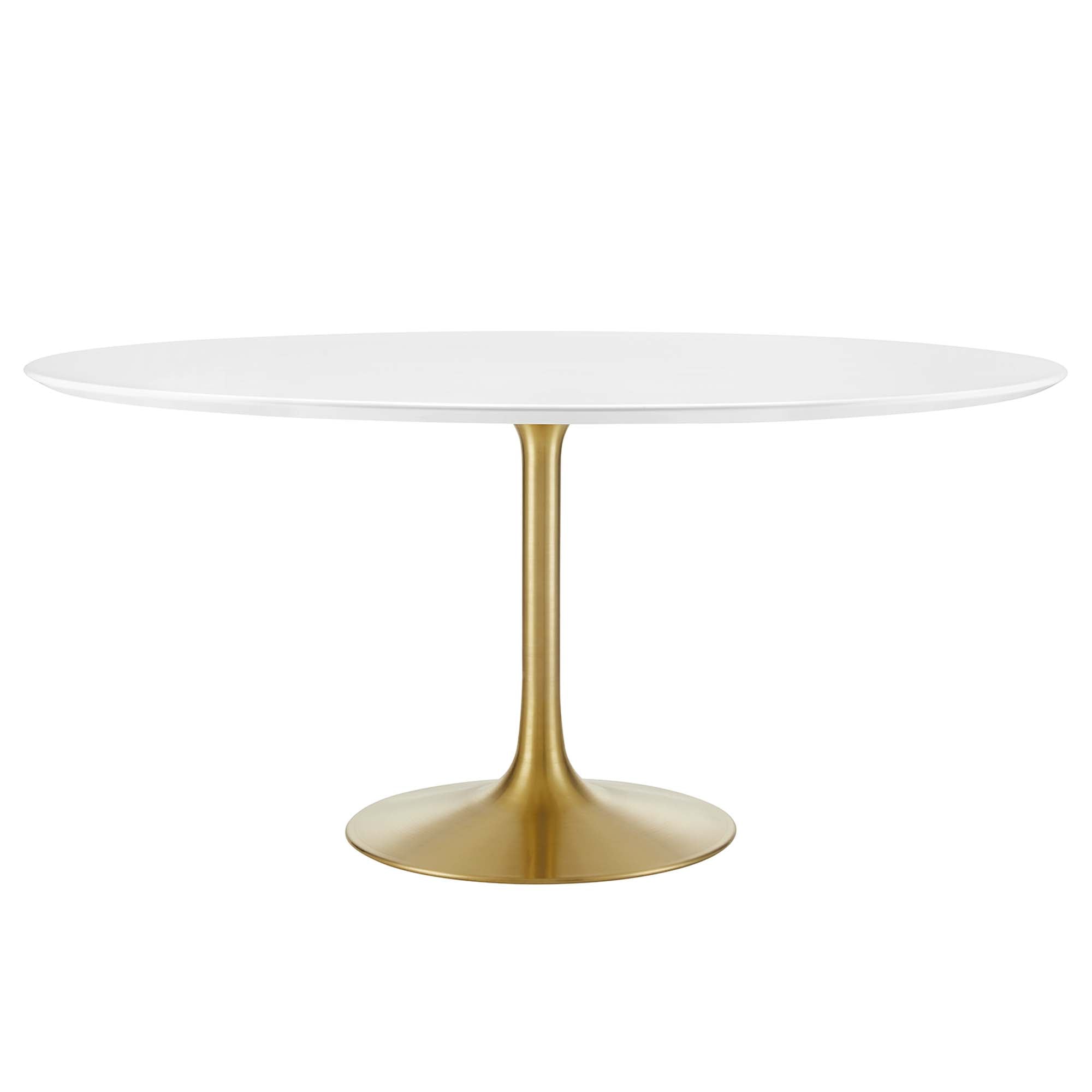 Lippa Round 60" Dining Table - EEI-3229-GLD-WHI