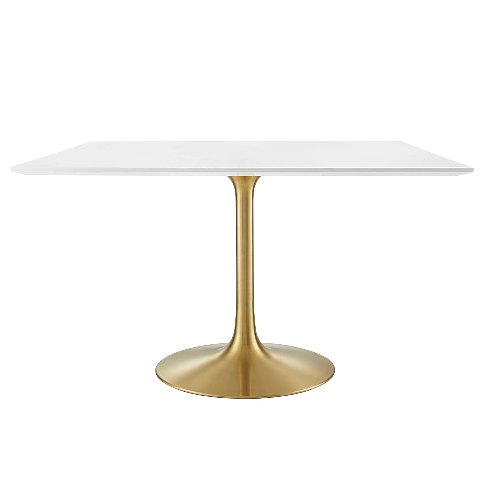 Lippa Square Wood Dining Table - EEI-3230-GLD-WHI