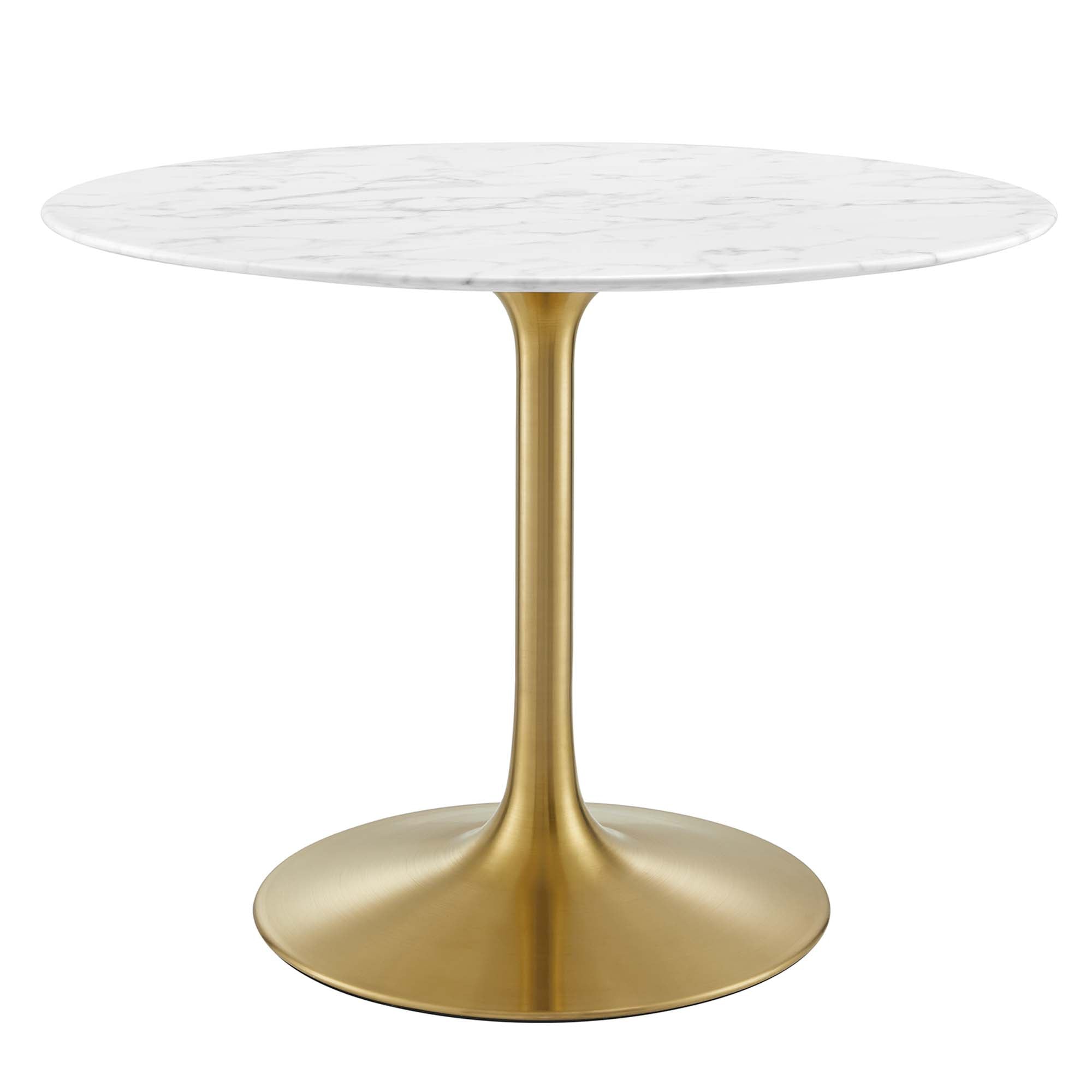 Lippa Round 40" Dining Table - EEI-3231-GLD-WHI