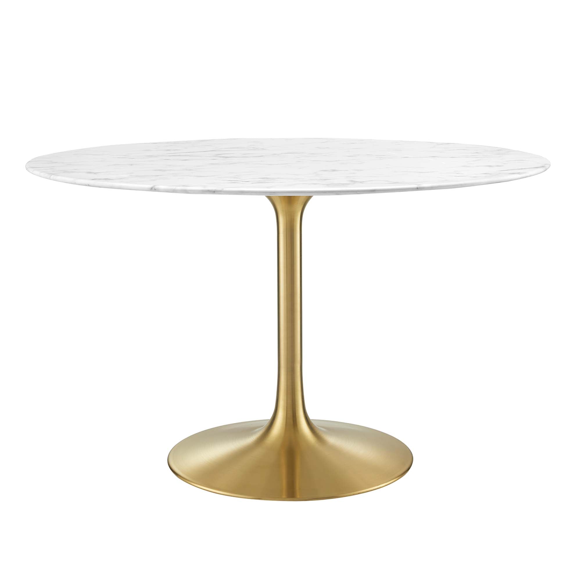 Lippa Round 48" Dining Table - EEI-3232-GLD-WHI