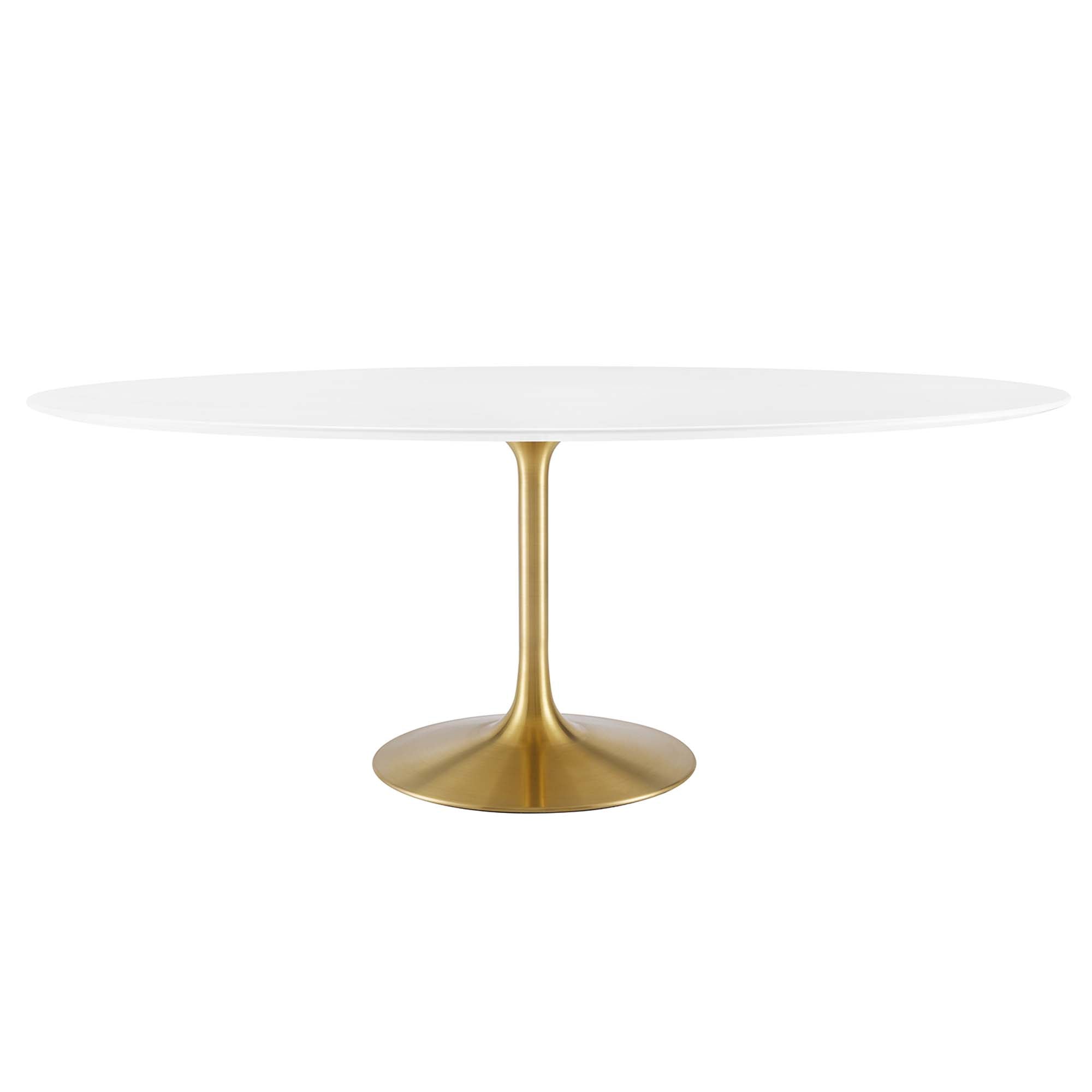 Lippa Oval Wood Dining Table - EEI-3255-GLD-WHI