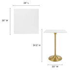 Lippa Square Wood Bar Table