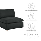 modular Down Filled Overstuffed Armless Chair
