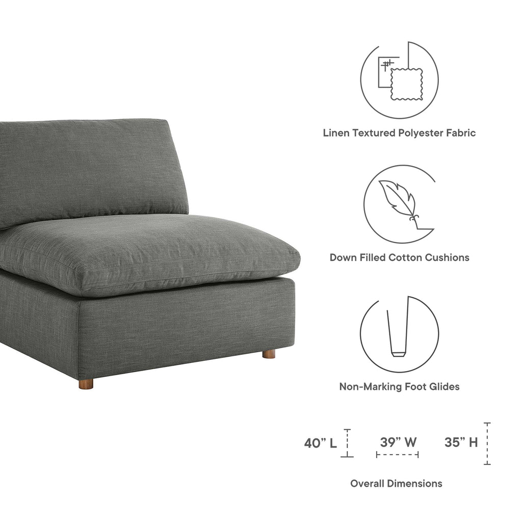 modular Down Filled Overstuffed Armless Chair