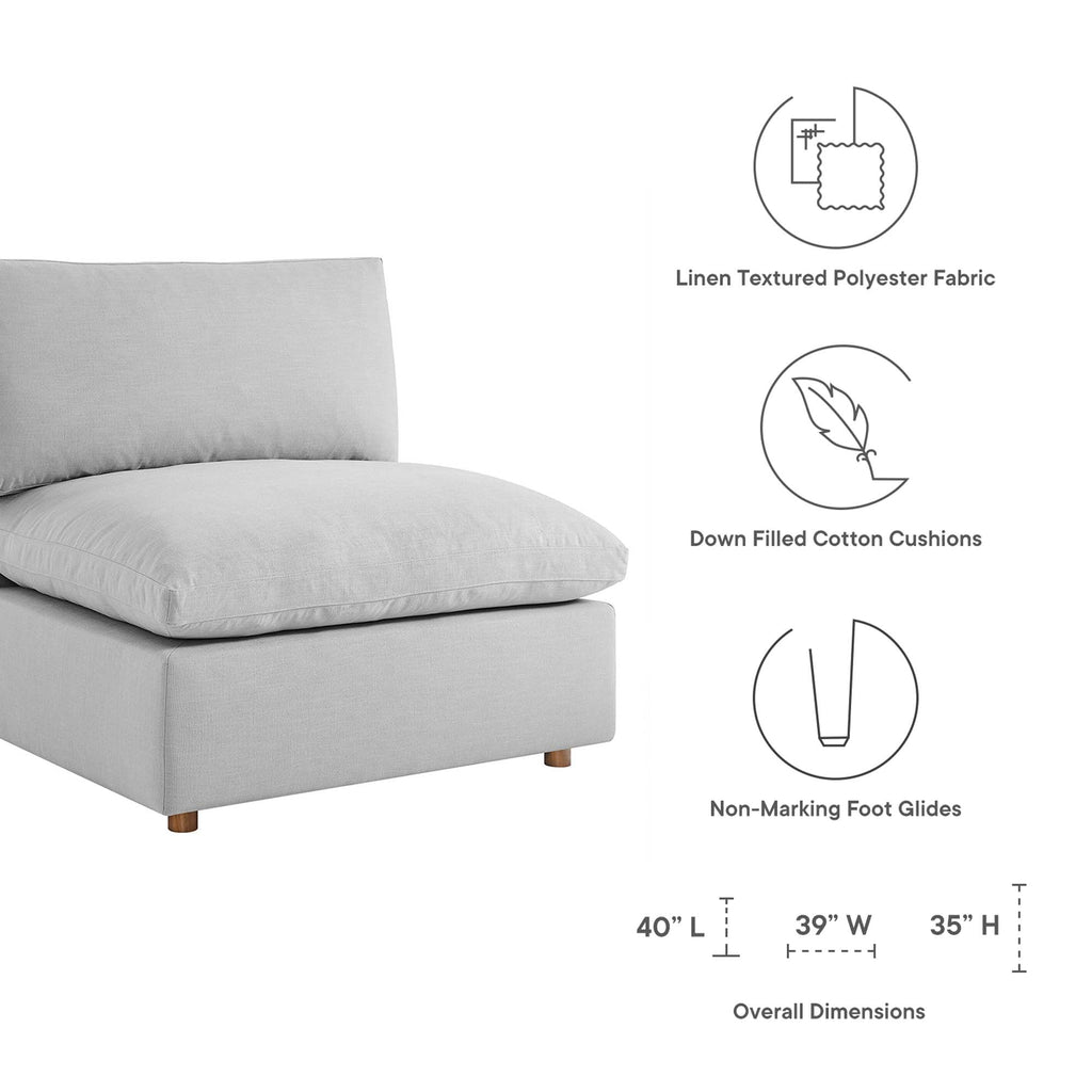 modular Down Filled Overstuffed Armless Chair