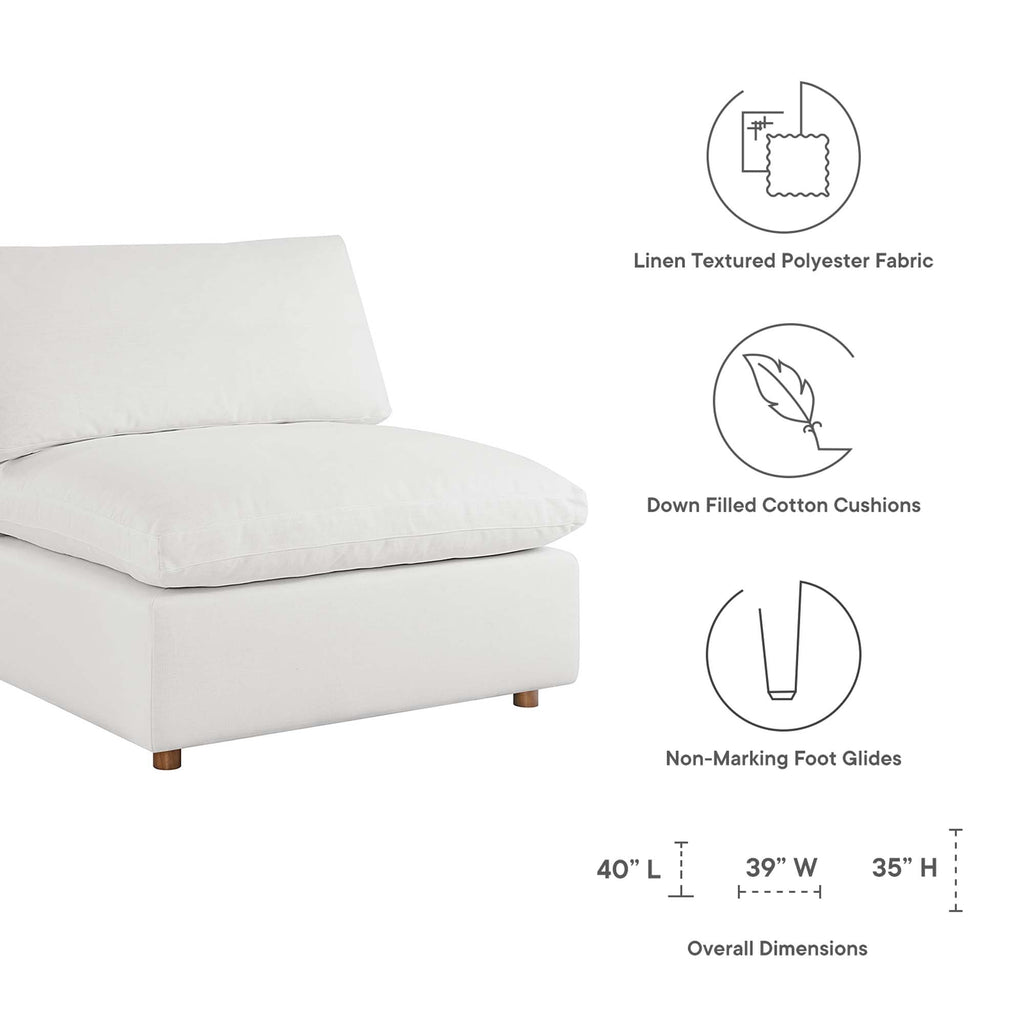 modular Down Filled Overstuffed Armless Chair