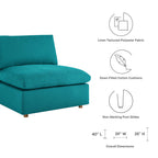 modular Down Filled Overstuffed Armless Chair
