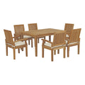 outdoor 7 Piece Outdoor Patio Teak Dining Set