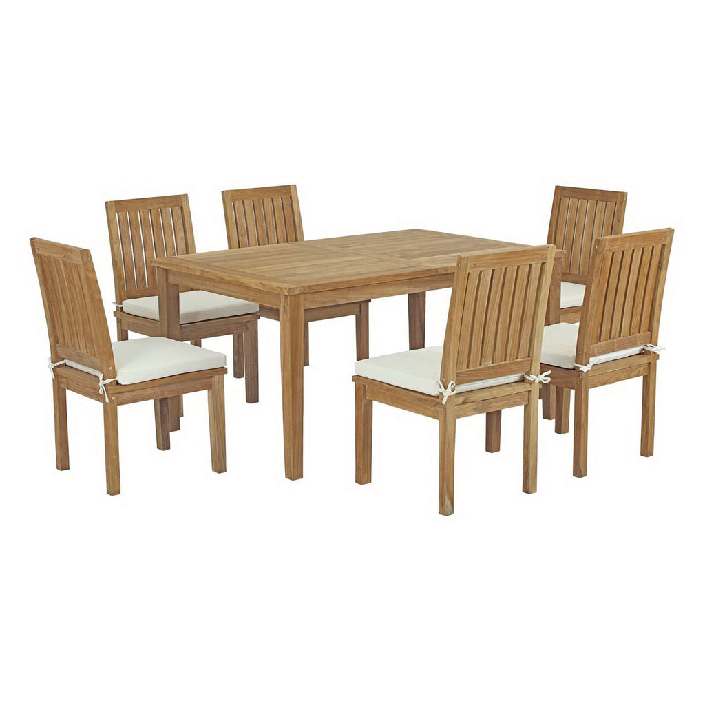 outdoor 7 Piece Outdoor Patio Teak Dining Set