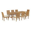 outdoor 9 Piece Outdoor Patio Teak Dining Set