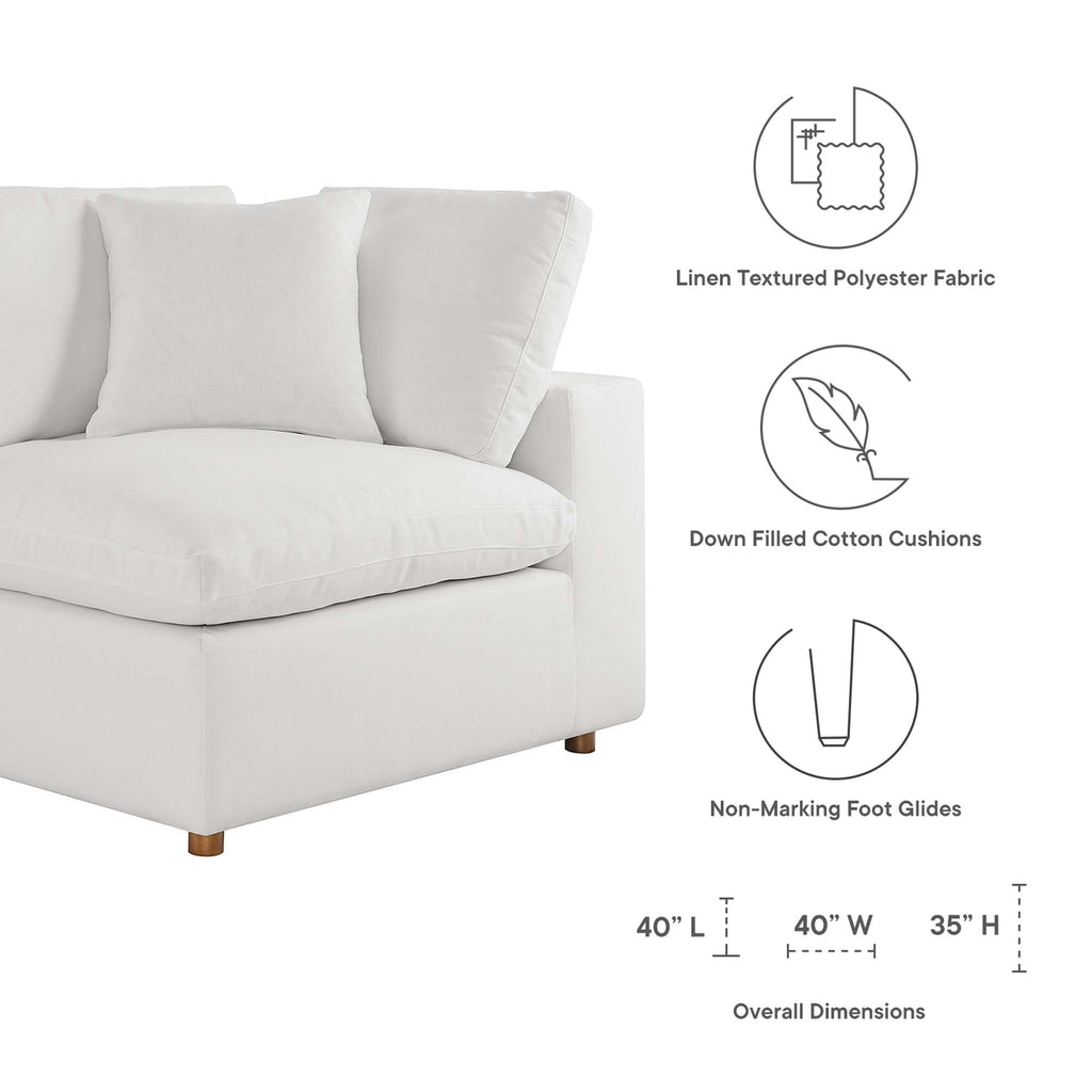 modular Down Filled Overstuffed Corner Chair
