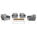 outdoor 5 Piece Outdoor Patio Aluminum Sectional Sofa Set