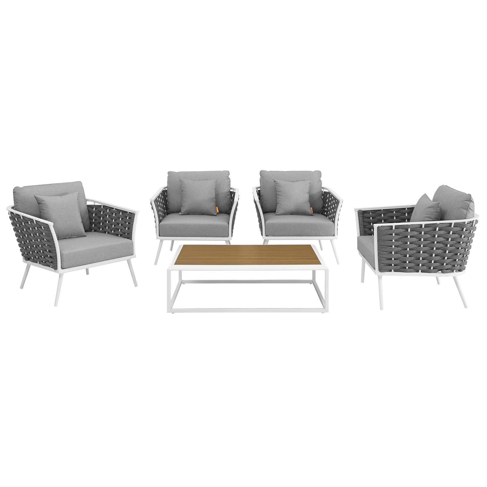 outdoor 5 Piece Outdoor Patio Aluminum Sectional Sofa Set
