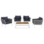 outdoor 5 Piece Outdoor Patio Aluminum Sectional Sofa Set