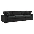 Commix 3 Piece Down Filled Overstuffed Sectional Sofa Set - EEI-3355-BLK