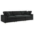 Commix 3 Piece Down Filled Overstuffed Sectional Sofa Set - EEI-3355-BLK
