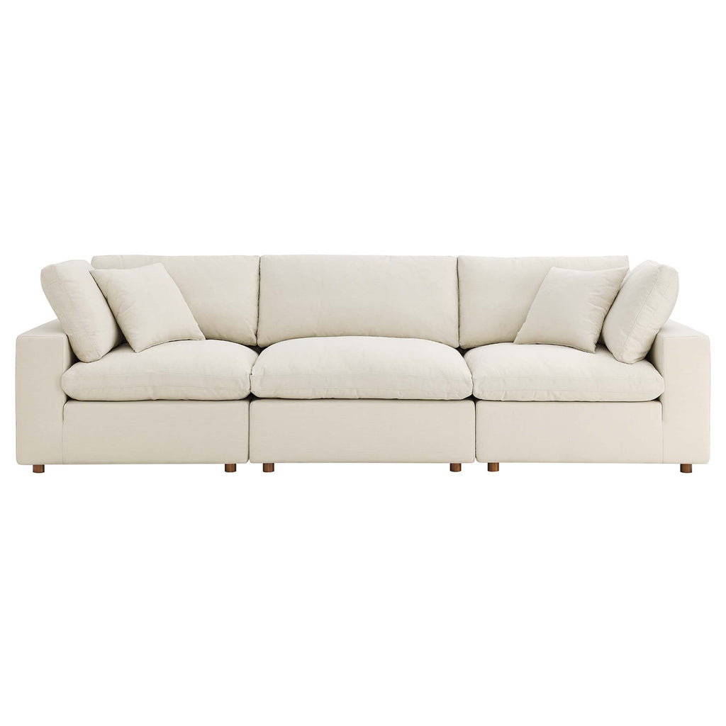 modular 3 Piece Down Filled Overstuffed Sectional Sofa Set