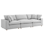 modular 3 Piece Down Filled Overstuffed Sectional Sofa Set