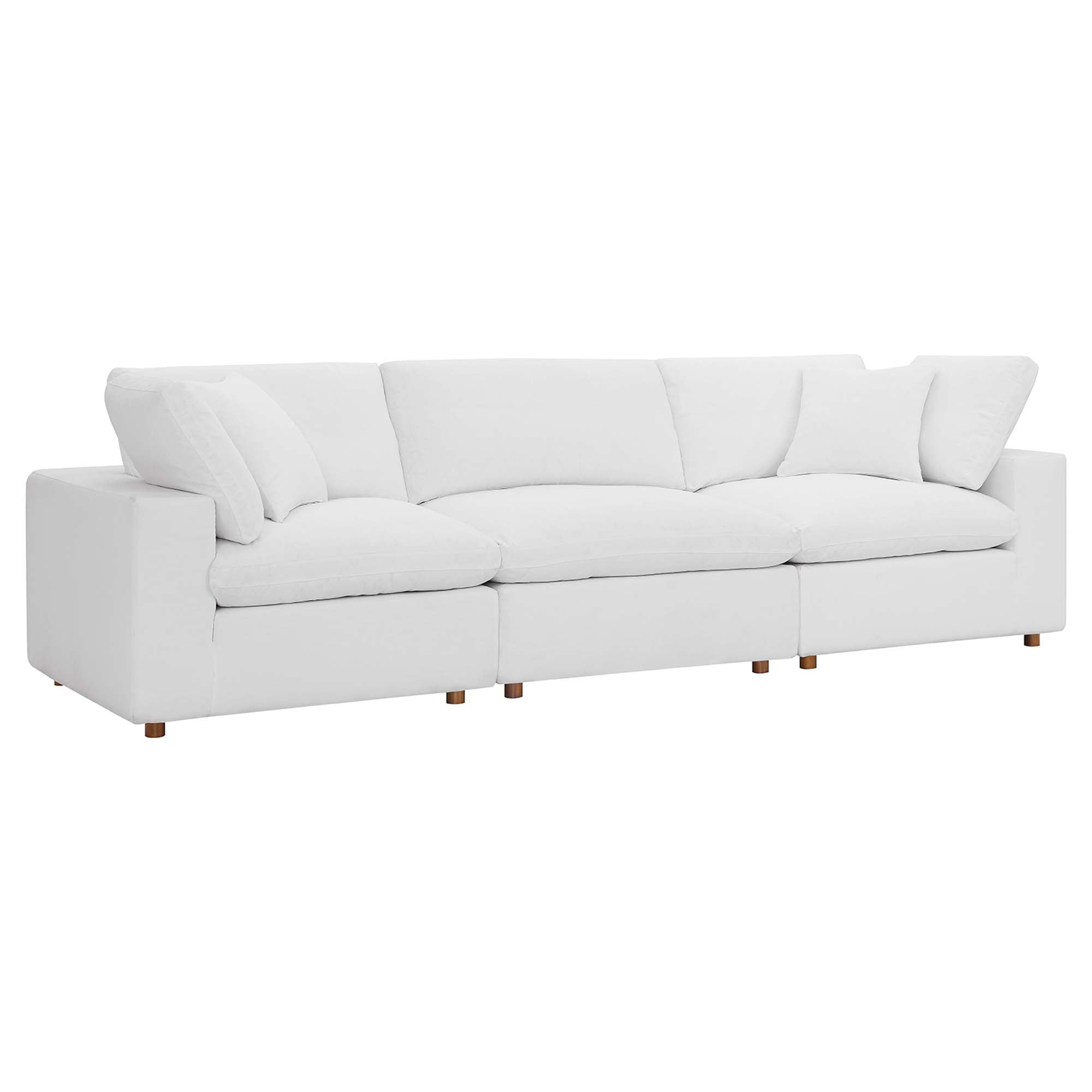 modular 3 Piece Down Filled Overstuffed Sectional Sofa Set